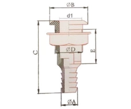 CANSB - Thru Hull with Stainless Steel Cover and Valve